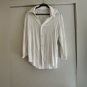 Button front blouse and/or swim coverup